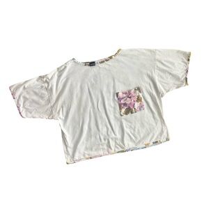 Vintage Y2K Hang 10 Crop Pocket Tee- Oversized - Large